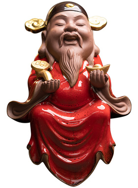 佛像小财神爷家用陶瓷德化摆件
