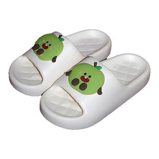 细细条 趣味可爱红绿苹果凉拖鞋男女情侣夏季家居EVA软底一字拖鞋