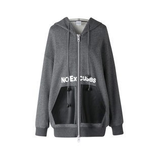 VVNK JANE PLUS春季新品宽松一手长连帽卫衣开衫女J315053306B