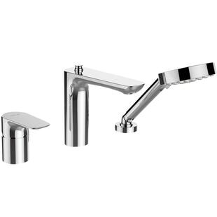 科勒利奥三孔缸边式冷热水浴缸淋浴抽拉式花洒龙头72330带花洒