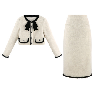秋冬装搭配一整套冬季套装女高级感时尚气质显瘦外套半身裙两件套