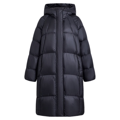 A21女装梭织宽松连帽羽绒服