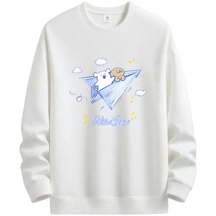 NASA卫衣男士加绒男生秋冬季青少年宽松学生休闲潮流厚长袖打底衫