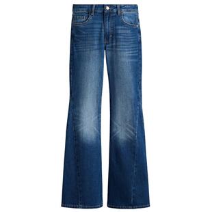 HM女装牛仔裤春季微紧身牛仔裤高腰喇叭外出潮流长裤1310008