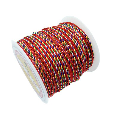 道家五色线捆桃木专用端午节编织