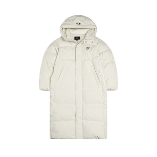 MLB25年冬季男女长款防水保暖防风连帽KARINA同款羽绒服3ADJB2356