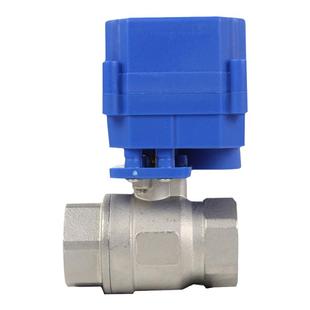 微型不锈钢电动球阀两线断电复位常开常闭DC24代替电磁阀小型二通