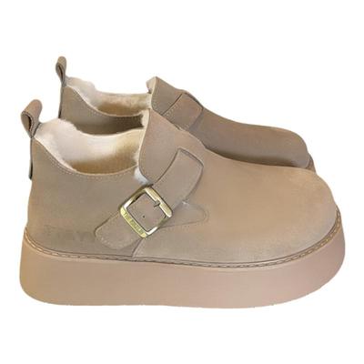 冬季勃肯鞋真皮加绒加厚