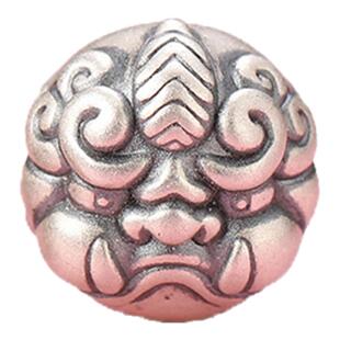 S999足银醒狮头貔貅手串手链纯银手工男女士纯银项链本命年包挂件