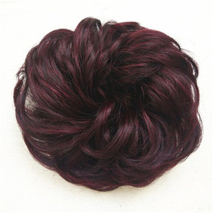 逼真不发亮 假发圈女盘发包卷发圈 女头花 盘发假发圈 盘头假发