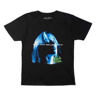 正版Billie Eilish碧梨周边vintage说唱嘻哈摇滚短袖T恤j官方现行