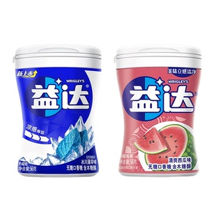 益达木糖醇40粒*2瓶口香糖清凉清爽薄荷无糖箭牌清新随身带便携