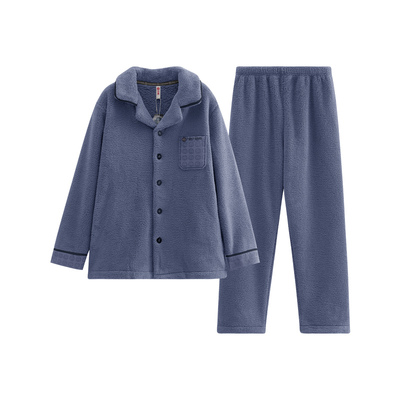芬腾蓬蓬绒睡衣男秋冬季加绒套装