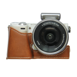 适用索尼nex5R相机套NEX-5t皮革底座nex5/5C保护套nex7/NEX-6半套