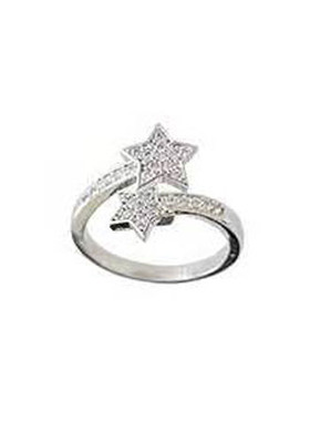 物种设计感满钻星星项链开口戒指