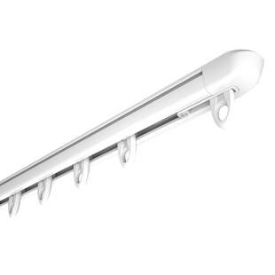 窗帘轨道挂钩式滑轨顶装导轨滑道双轨静音飘窗u形单配件L型一整套