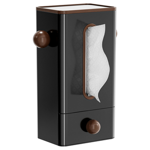 纸巾盒卫生间防水壁挂免打孔2025新款厕所卷纸架抽纸洗脸巾收纳盒