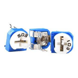 RM065卧式蓝白可调电位器1K2K5K10K20K50K100R200K500K1M 201 501