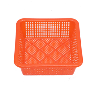 正方形塑料小篮子沥水篮幼儿园玩具收纳箩筐麻辣烫店火锅店配菜筐