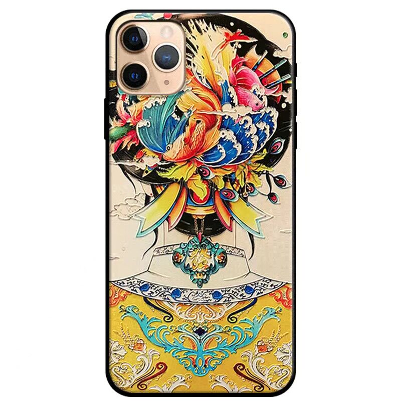 立体浮雕苹果15手机壳新款13老人11故宫全包适用iphone14promax中国风12古风xsmax软壳16防摔女款1