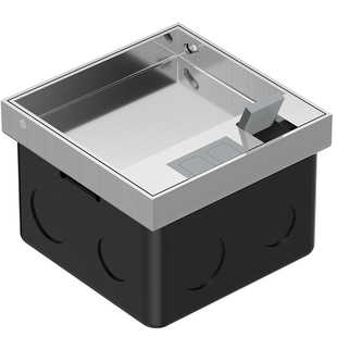 国际电工304不锈钢地插座纯平盖板大理石瓷砖内嵌式五孔网络地插