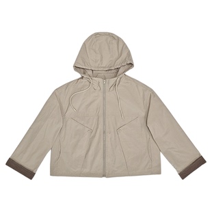 无色无味早秋外套女2025新款上衣短款连帽休闲风衣设计感简约夹克