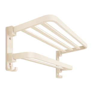 卫生间毛巾架免打孔壁挂浴室折叠浴巾置物挂架洗手间厕所收纳架子