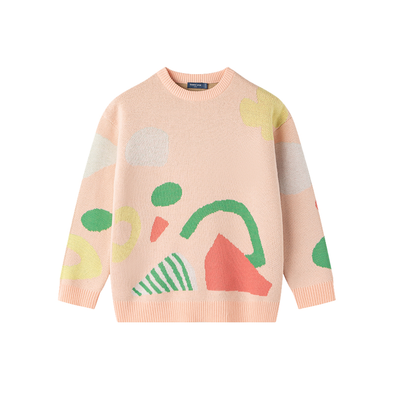 加比瑞女童毛衣秋冬款儿童冬款针织衫款秋季女孩全棉打底线衫厚款