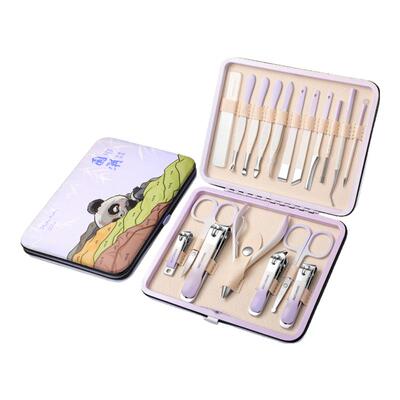 德系指甲刀套装家用女士国潮指甲剪刀熊猫原装指甲钳甲沟修脚刀具