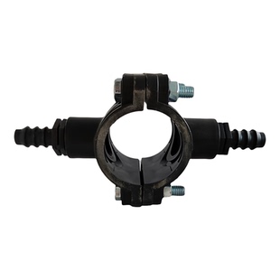 主管与滴灌带四通分水鞍座套装 鞍座加外丝四通 分水鞍座四通