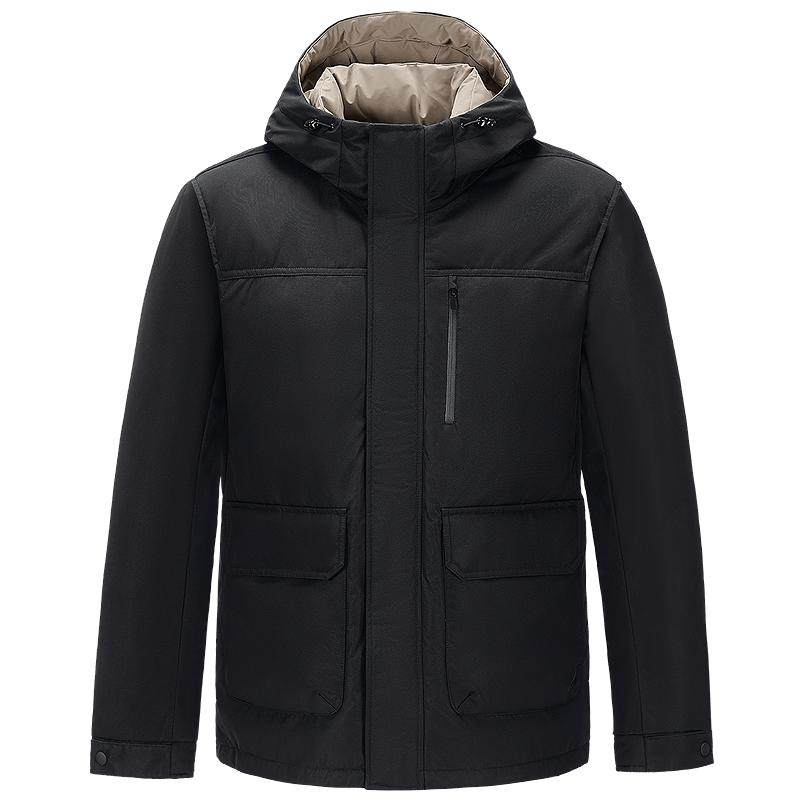 【三防】利郎官方 羽绒服男士2025冬季休闲男装连帽厚款保暖外套