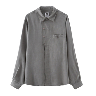 谢欣同款原创品牌DANCE系列Soft铜氨丝凉感垂坠衬衫裤子瓦灰男女