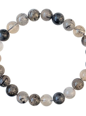 巴西天然黑发晶水晶手链时尚手串