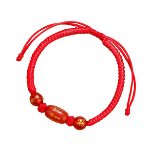 普陀2026马鼠年本命年生肖红绳手链太岁化护身符红色编织手绳男女