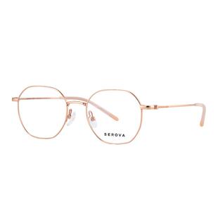 白鹿同款施洛华新款眼镜框女钛合金可配度数文艺多边框镜架 SC701