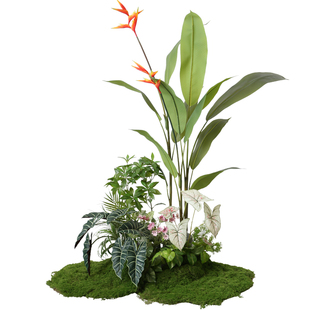 高仿真盆景造景摆件植物室内角落绿植摆件遮挡装饰仿生态园景软装