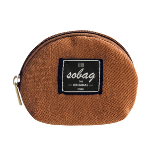 sobag秋冬日系迷你拉链手拿零钱布包女复古灯芯绒口红耳机小卡包
