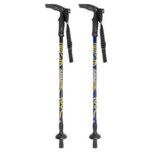 鲁滨逊登山杖碳素超轻手杖两节防滑拐杖老人杖流金老年人T柄拐棍