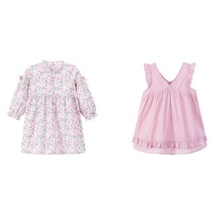 【juju的花园】幼歌婴幼儿春季新品小花印花粉嫩碎花连衣裙套装