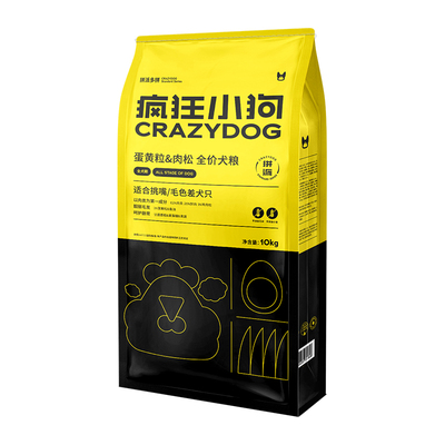 疯狂小狗中小型大犬狗粮蛋黄肉松幼成犬通用型泰迪比熊金毛犬20斤