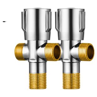 三角阀全铜一进二出三通分水阀冷热水龙头开关家用马桶双出水陶瓷