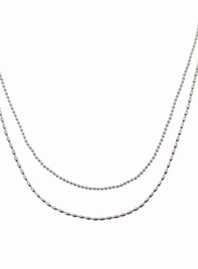 肤感好百搭叠戴925银银项链