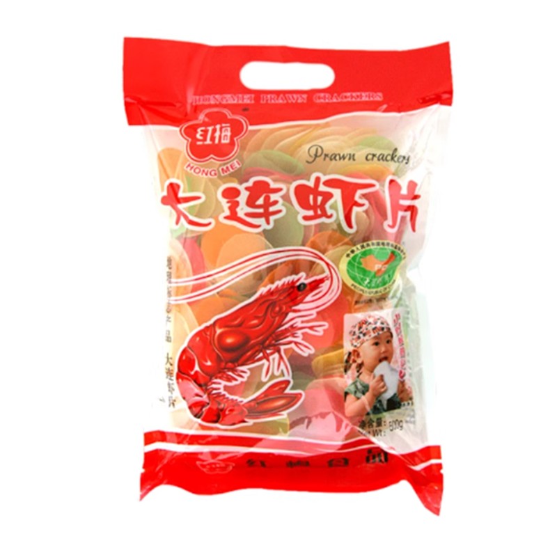 虾片自炸老式炸虾片彩色大虾片自已炸零食怀旧休闲食品大连特产