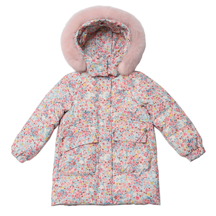 巴拉赫女童羽绒服中长款2025新款韩版洋气加厚儿童中大童装冬外套