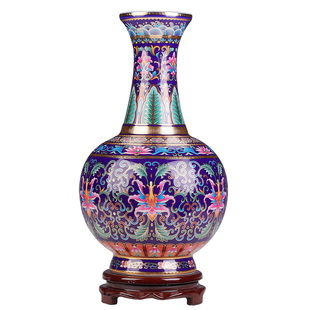 景德镇陶瓷器珐琅彩花瓶摆件客厅插花瓶装饰品家居工艺品礼品摆设