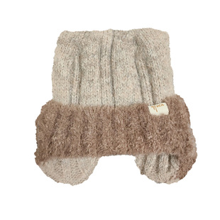 儿童毛线帽子男童2025新款双角护耳帽加厚绒保暖秋冬季宝宝针织帽