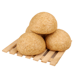 山东石磨面全麦馒头低脂含麦麸12个无糖精纯手工粗粮馒头面食早餐