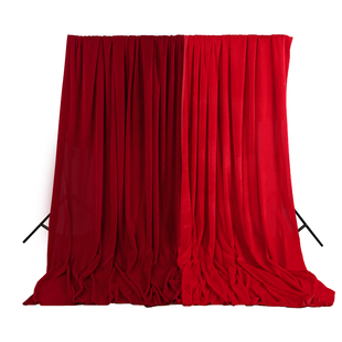 2026年金丝绒红色背景布影楼布景新年拍摄道具马年春节全家福拍摄背景布直播间短视频幼儿园拍照场景装饰布置