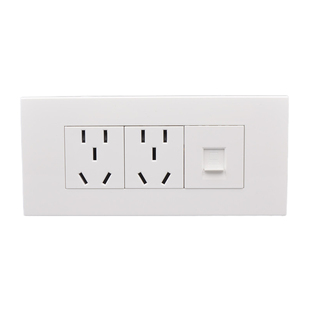 118型三位六类七类八类网络带10孔插座万兆电脑网线插口墙壁面板