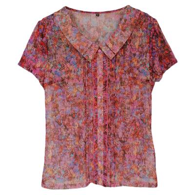 网纱妈妈夏装t恤速干中年女上衣